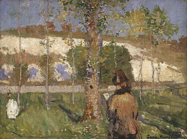 John Peter Russell Madame Sisley on the banks of the Loing at Moret china oil painting image